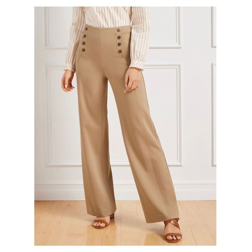 NWT Talbots KNIT WIDE LEG PANTS Size 12